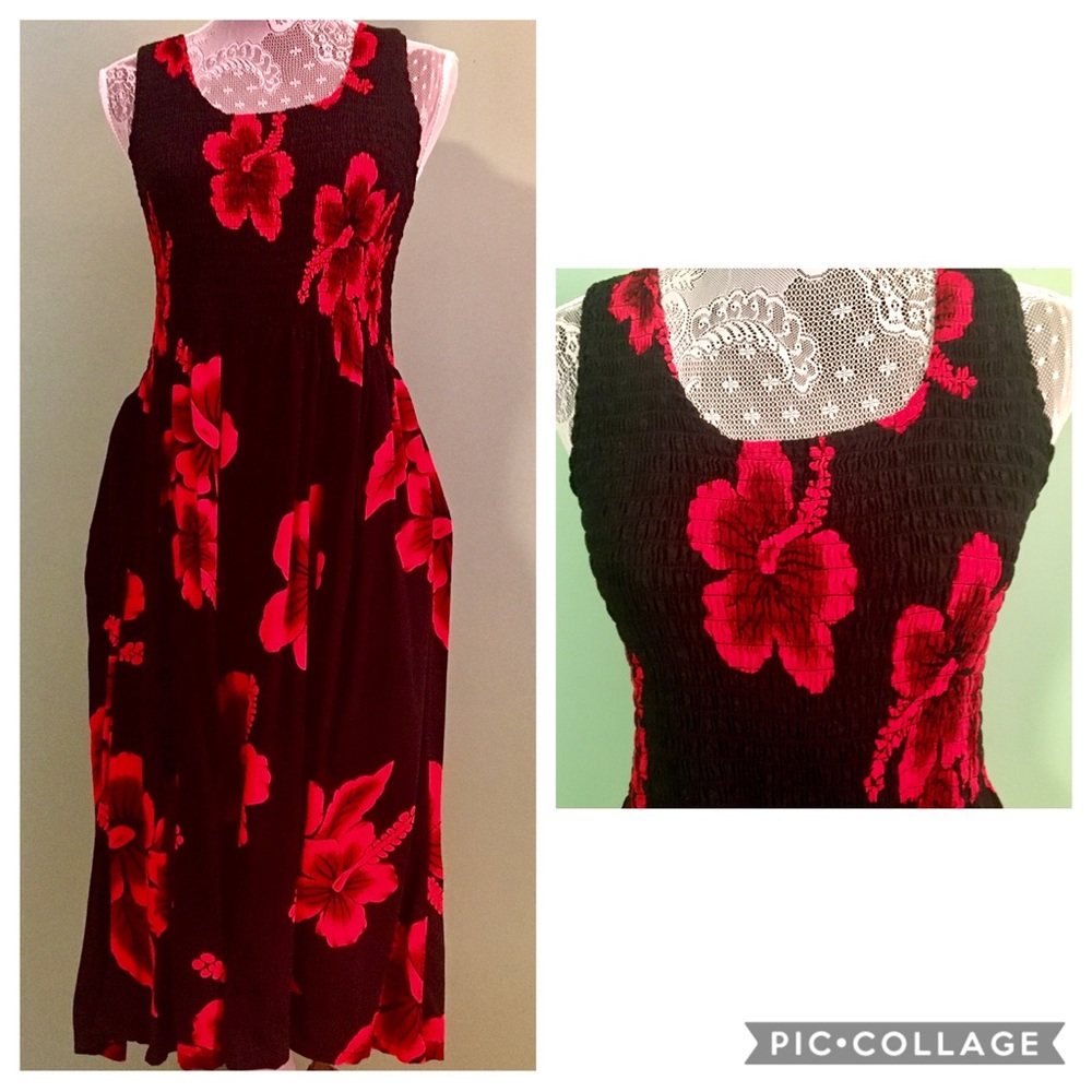 Red and Black Casual Dress